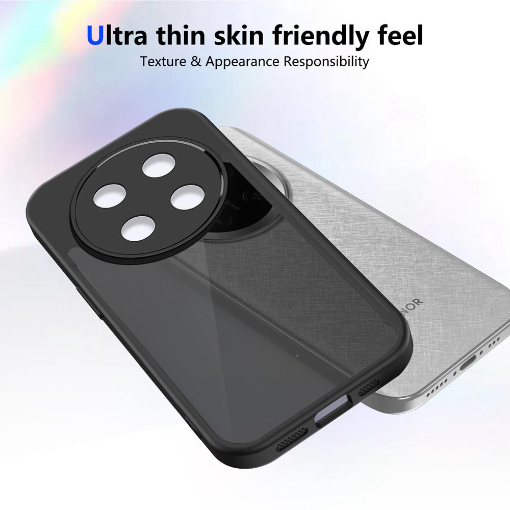 KEYSION Матовый полупрозрачный черный чехол для телефона HONOR X9c 5G Мягкий силикон+ПК Прозрачный противоударный чехол для Huawei Magic 7 Lite 5G