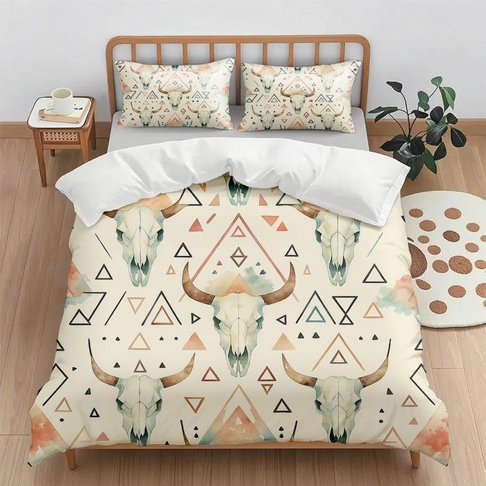 Digital Printing Quilt Cover Set 2Pcs/3Pcs Holiday Gift Household Quilt Cover Without Sheet (Quilt Cover + Pillowcase)