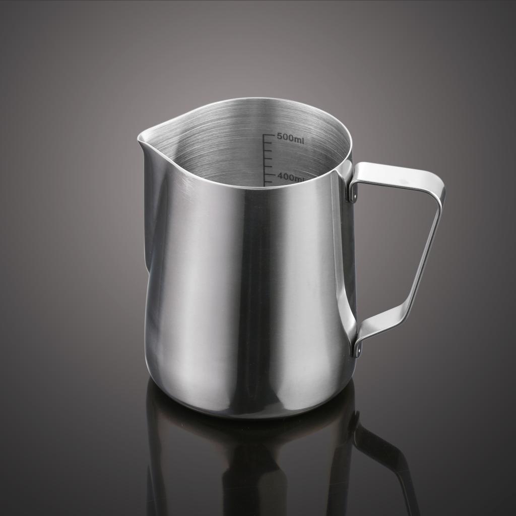 Thickened Stainless Steel Milk Frothing Cup with Scale - Japanese Style for Latte & Melting Wax
