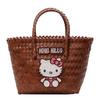 Сумка-ведро Hello Kitty из плетеного материала для повседневной летней носки