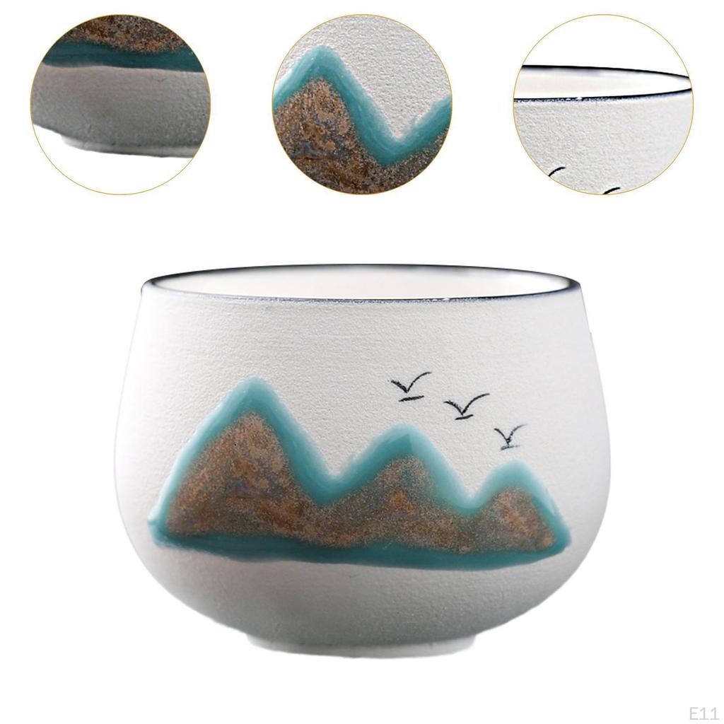 Ceramic Cup Coffee Cup,Handcrafted Classic Yerba Mate Teacup,Porcelian Tea Set for Cappuccino,Latte