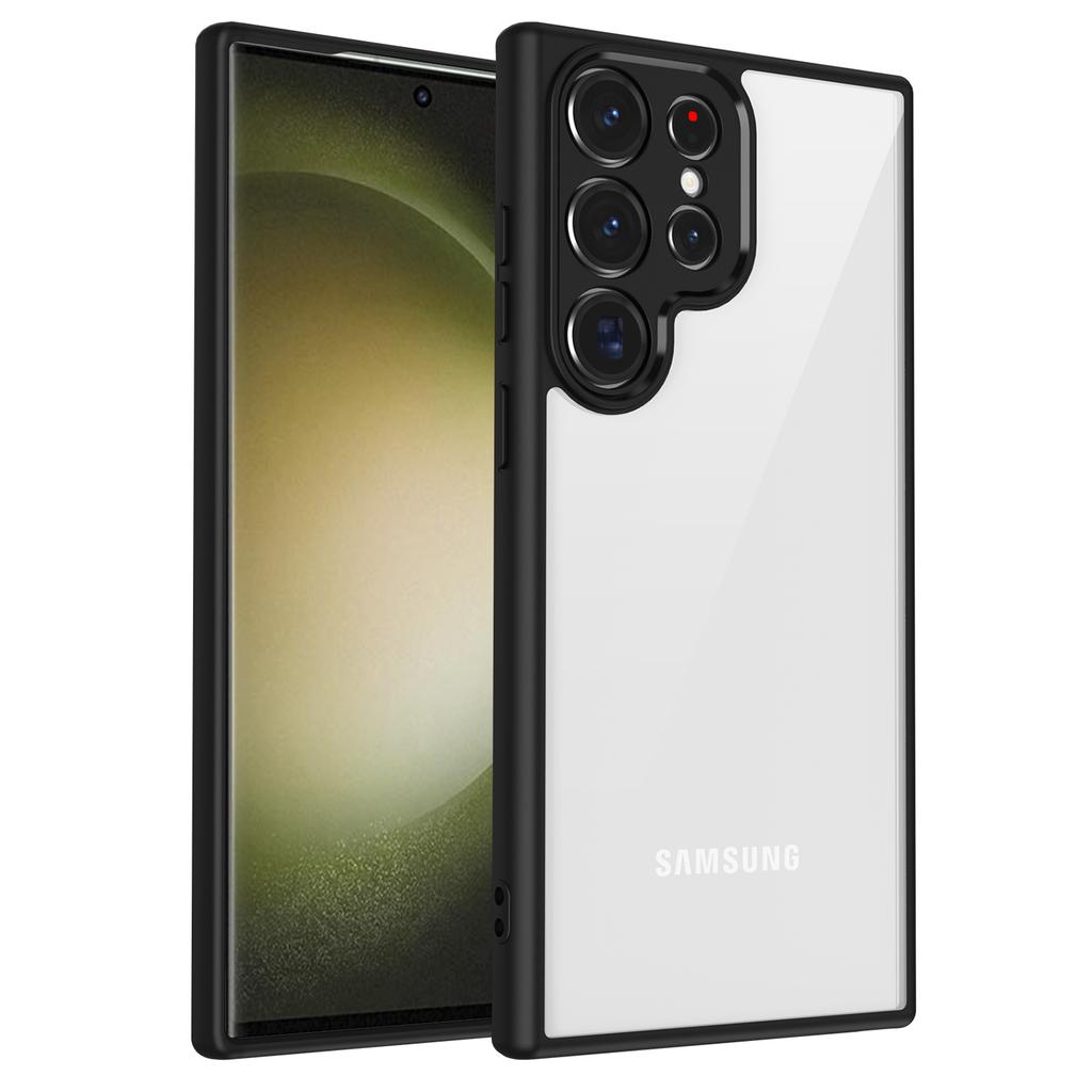 Чехол для Samsung Galaxy S23 Ultra Матовый Skin Touch Прозрачный PC + TPU Ударопрочная Задняя крышка телефона