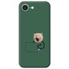 For iPhone 16e Case Working Cat Pattern Printing Straight Edge TPU Phone Back Cover