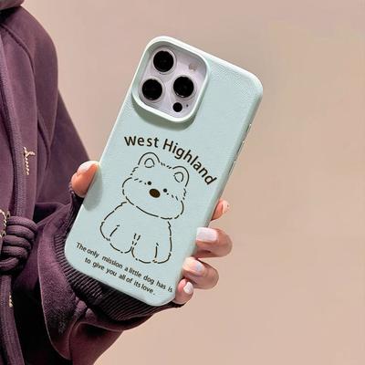 Чехол для телефона iPhone 11 13 XR XS Max, чехол для iPhone 12 14 15 16 Pro Max 12 Pro 15 Plus, кожаный, окрашенный, водонепроницаемый, устойчивый к падениям и износу, мультяшный