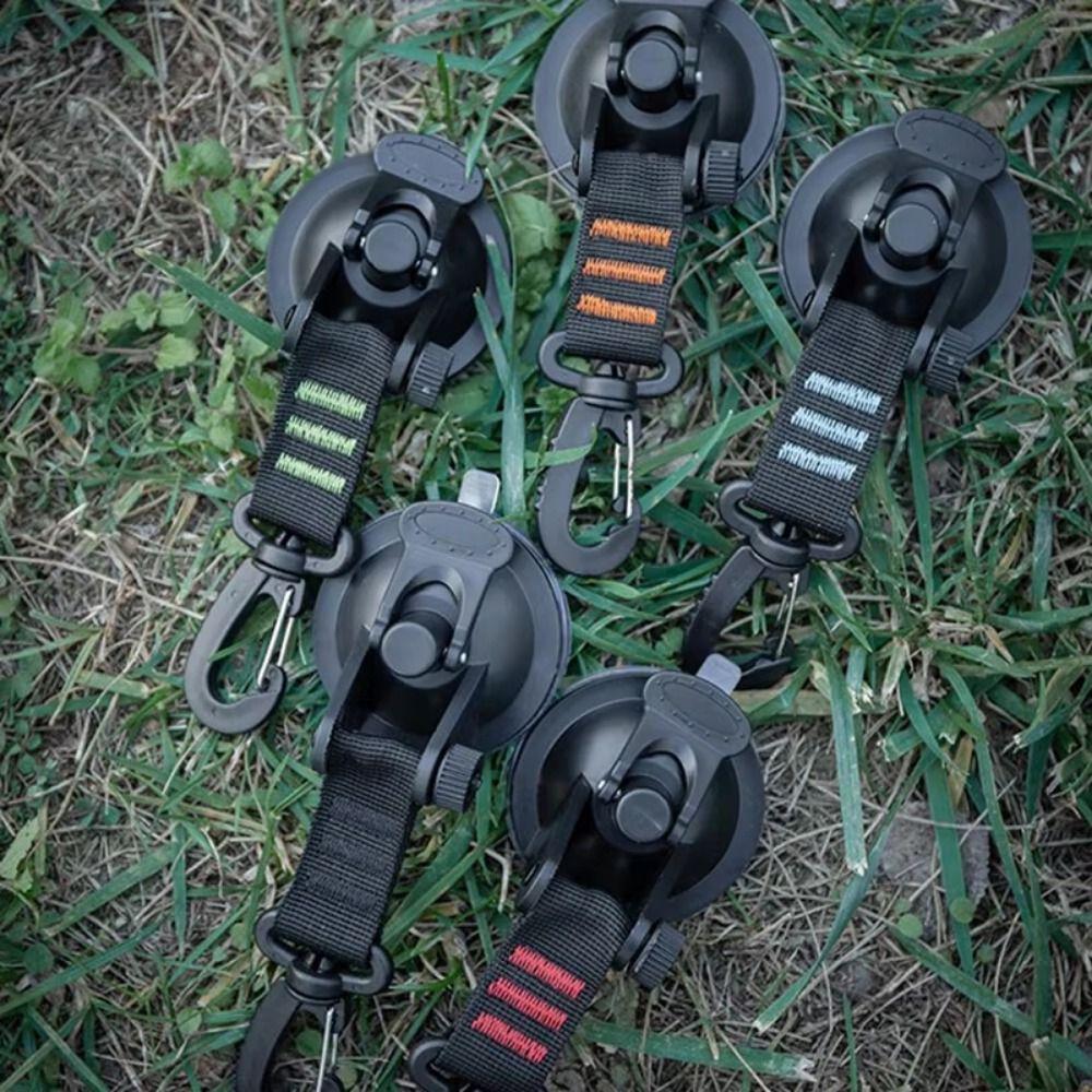 360° Rotating Tent Fixing Hooks Vacuum Tent Suckers Hook Awning Tarps Suction Cups Camping Bracket