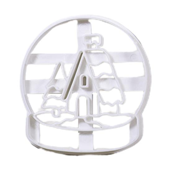 Cookie Mold Snowball Snowman Santa Claus Shaped Christmas Cutting Mold Festive DIY Biscuit Mold KTY