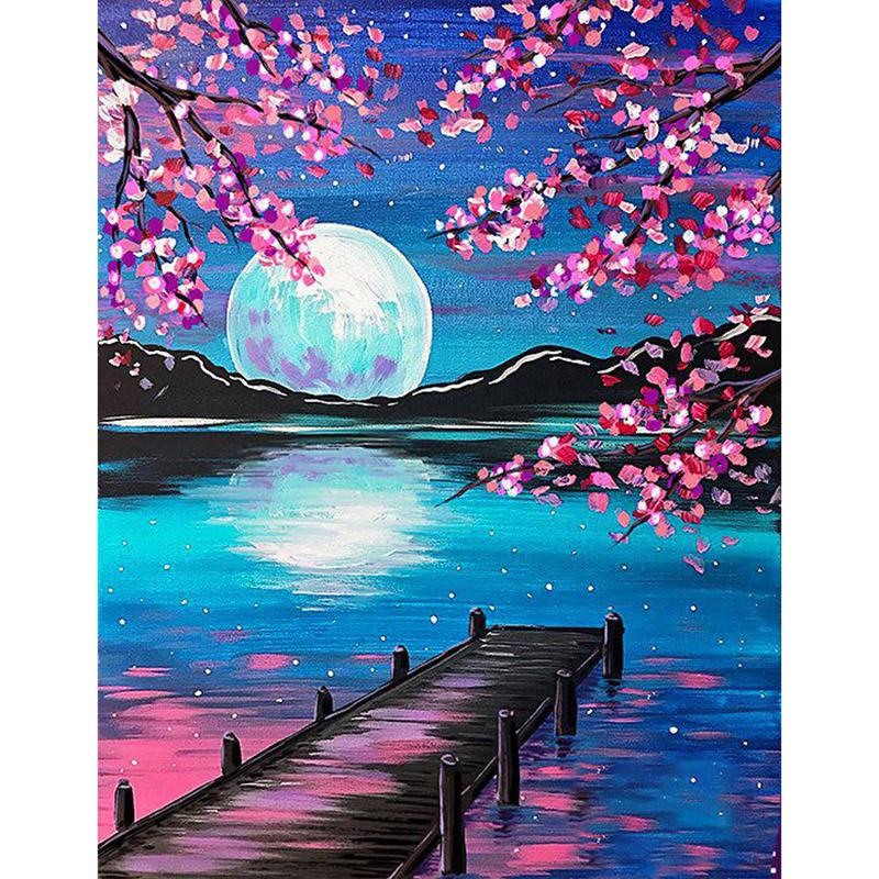 DIY Waterfall 5D Diamond Painting Full Round Drill Mosaic Rhinestones Landscape Diamond Embroidery Cross Stitch Home Decor Gift