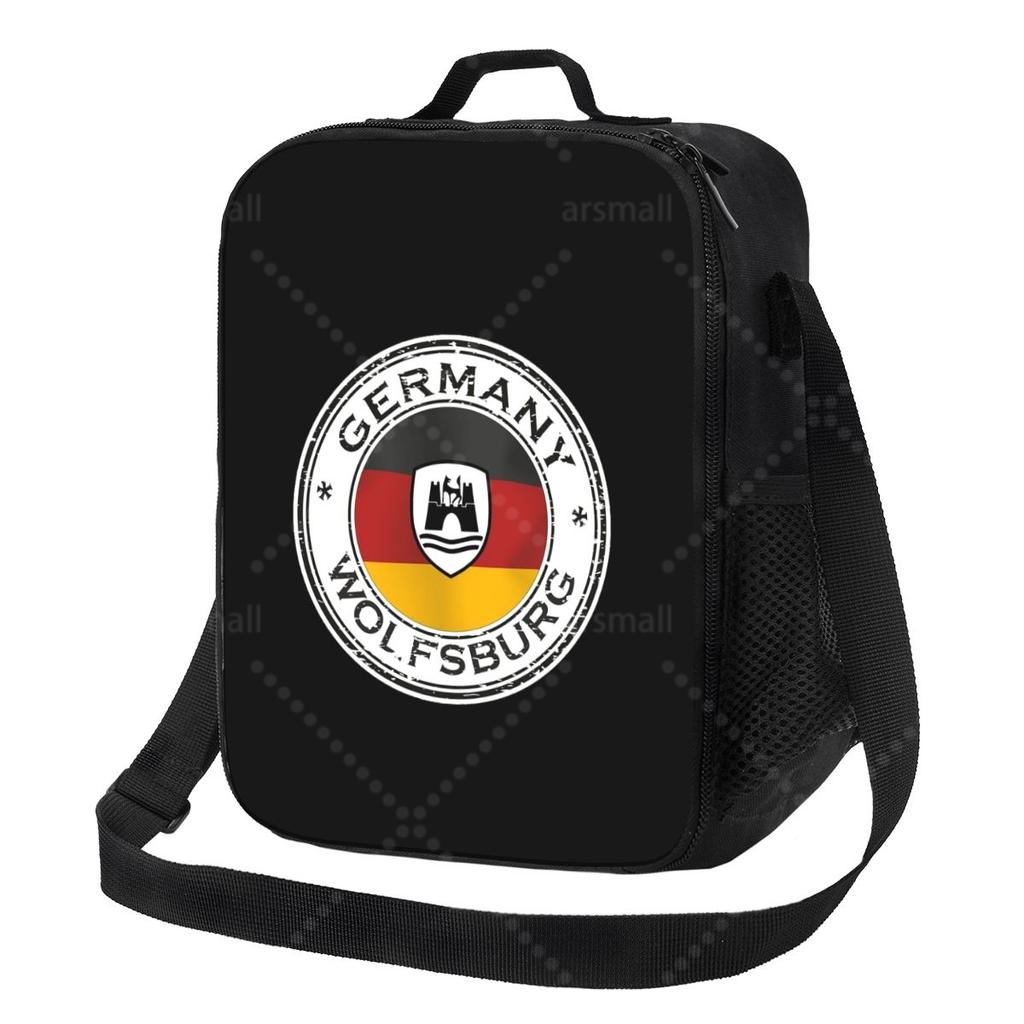 Germany Lunch Bag with Adjustable Shoulder Strap Reusable Thermal Bento Tote for Work Picnic Beach