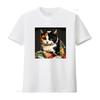 Calico Cat On A Quilt Vintage T Shirt Cute Lovers Gift For Her Vintage Graphic Top For Everyday Wear Designer Clothes