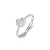 Korean Version Plain Ring Irregular 925 Sterling Silver Versatile Ring Women's Niche Ins Style Design Non-fading Combination Ring