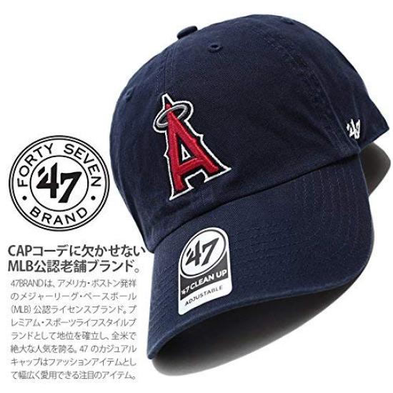 Сорок Семь 47 Бренд Ангелы Темно-синий MLB Ангелы Низкая Кепка Major League, Синий, Шляпа, Кепка, Бейсбол, B-RGW04GWS-NY