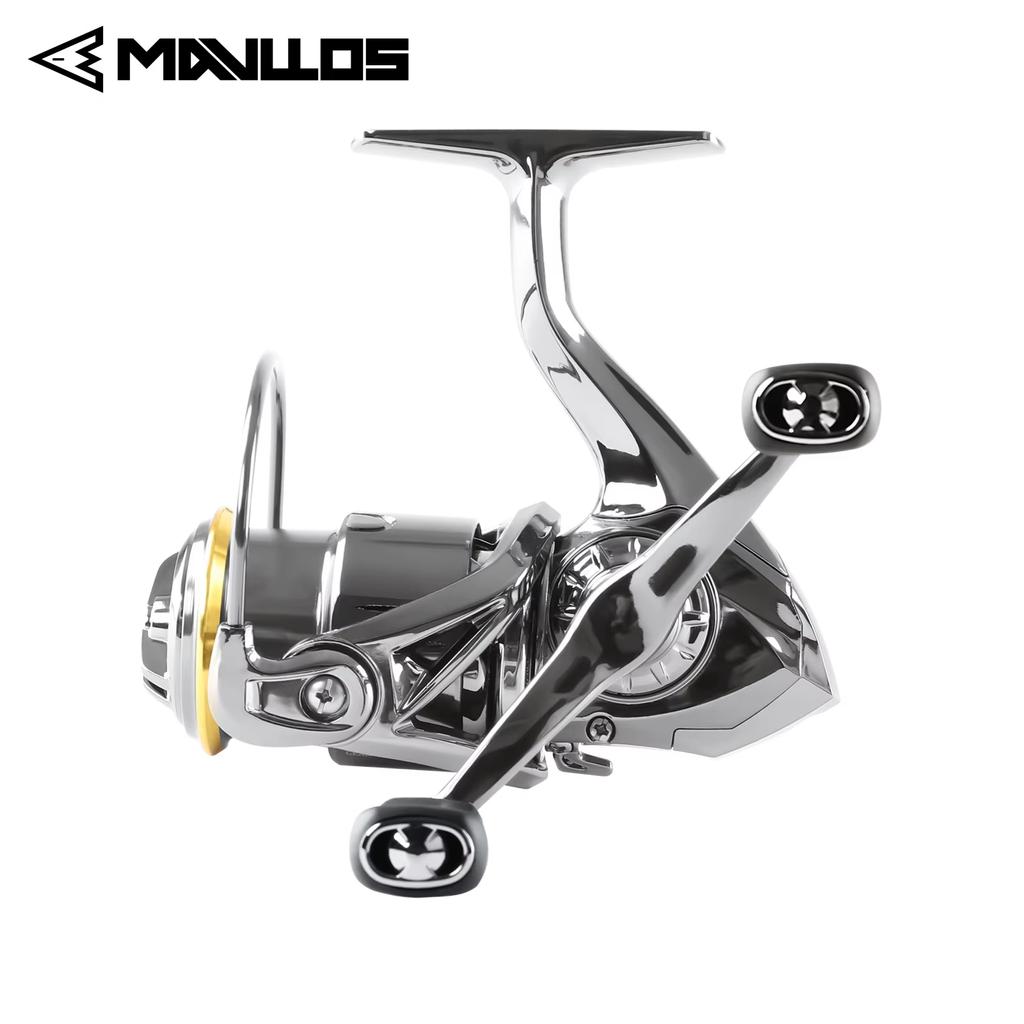 Mavllos Carp Fishing Reel With Shallow Spool Ratio 5.2:1 Drag Power 12kg Left Right Hand Saltwater Bass Fishing Spinning Reel