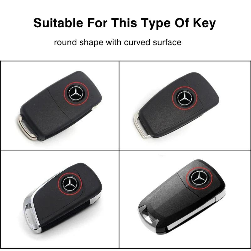 14MM Car Decorative Accessories Auto Key Decals Stickers For Mercedes Benz AMG W203 W206 W220 W205 W211 W177 W204 W213 W214 W168 ACDFJ1