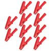 10Pcs Electric Test Clip 20A Rated Current 10mm Opening Test Clamp for Electronic Equipment Welding MachineryRed