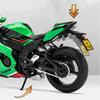 1/12 Kawasaki Ninja ZX-10R Heavy Locomoti Alloy Motorcycle Model Cross-country Racing Motorcycle Model Sound Light Kids Toy Gift