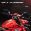 Electric Motorcycle for Kids, 6V Battery-Powered, Stabilizer Wheels, Horn, Start-up Sound, 3-8 Years, Red