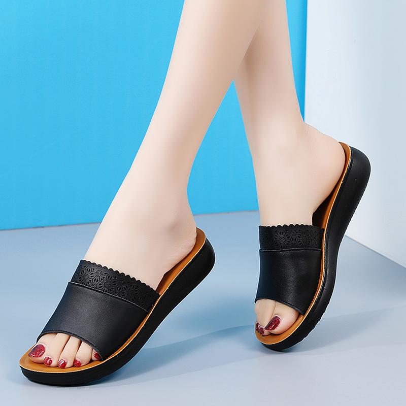 Женские летние модные тапочки на толстой подошве, домашние тапочки, повседневные тапочки