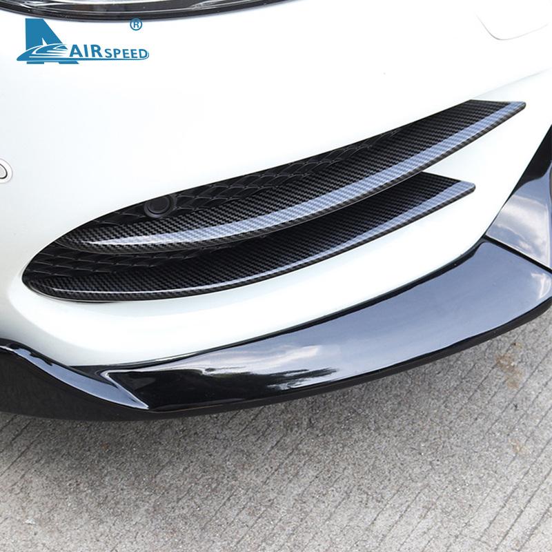 Крышка противотуманной фары из углеродного волокна для Mercedes Benz C Class W205 C180 C200 C250 C260 C300 2015-2018, аксессуары для переднего бампера, спойлера