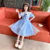 Стильное корейское сетчатое платье принцессы для 13-летних девочек - летнее миди