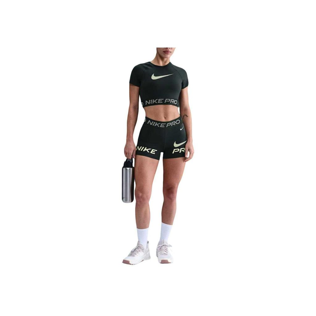 Nike Женский фитнес-топ с коротким рукавом Pro Dri-FIT, простой, удобный, стильный, женские топы HV3673-390