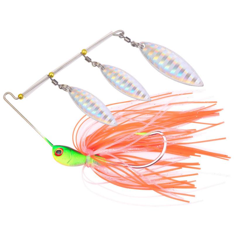 Specialized composite spinnerbait for bass fishing3Packaged Willow Leaf Whiskers Tractor Noise Fake Bait Fishing Lure Set