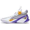 Li Ning Sonic 10 Ultra Durable Breathable Mid-Top Basketball Shoes Men Basketball Shoes White Purple ABAS145-4