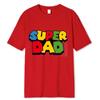 Летняя хлопковая футболка «Super Dad» Мужская футболка «Super Dad» Подарок на День отца Семейный наряд для пары Футболка «Love» Футболки мужские