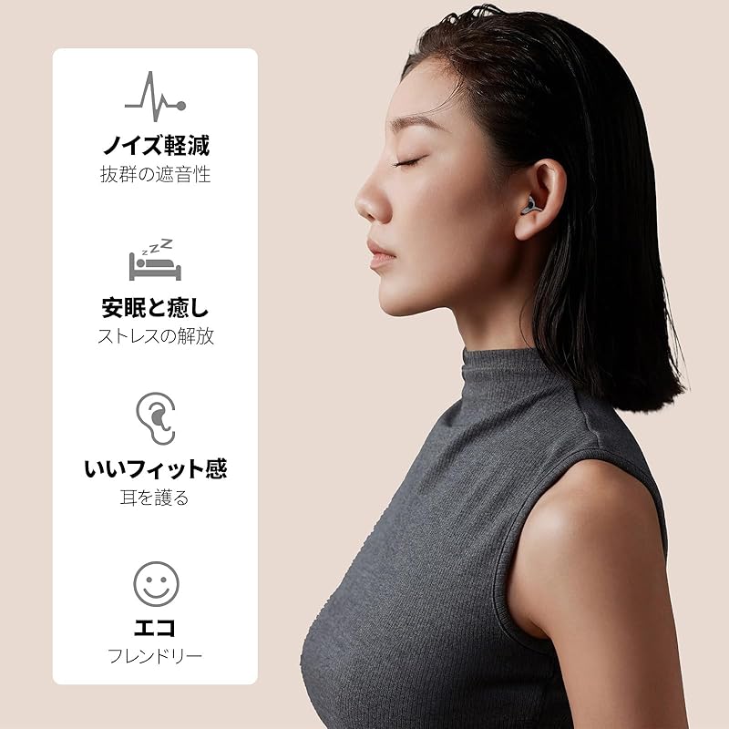 Quietide Earplugs for Sleeping Earplugs for Sleeping Sound Insulation Noise Reduction Equipped with Filter Soundproofing Sleep Goods Hyperacusis Noise