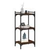 Bookshelf 3 Shelves Brown Oak Effect 40 X 30 X 86 Cm Engineered Wood