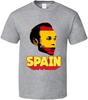 Футболки унисекс с флагом Андреса Иньесты, флаг Испании, болельщик чемпионата мира по футболу с большой головой