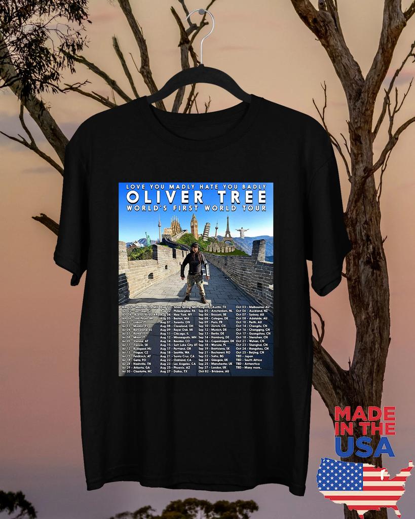 OLIVER TREE Люблю тебя безумно Ненавижу тебя сильно Хлопковая футболка Размер S-4XL