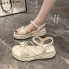 Fashion Women's Sandals Outdoor Roman Style Pearl Ladies Shoes Platform Anti Slip Hot 2025 Luxury Original Summer Comfortable on Offer