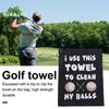 Полотенце для гольфа из микрофибры — полотенце для чистки мячей для гольфа с забавным принтом и зажимом, для любителей гольфа, друзей, мужа, парня
