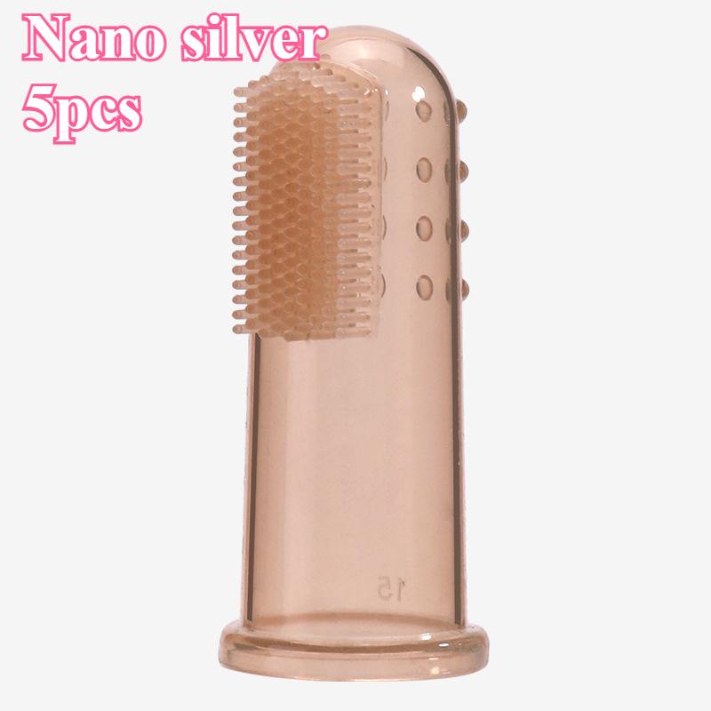 Silicone Pet Finger Crib Teethsuitable for Dogs Catsandamphibians Soft Pig Hair Toothbrush Effectively Removes Tartar and Plaque