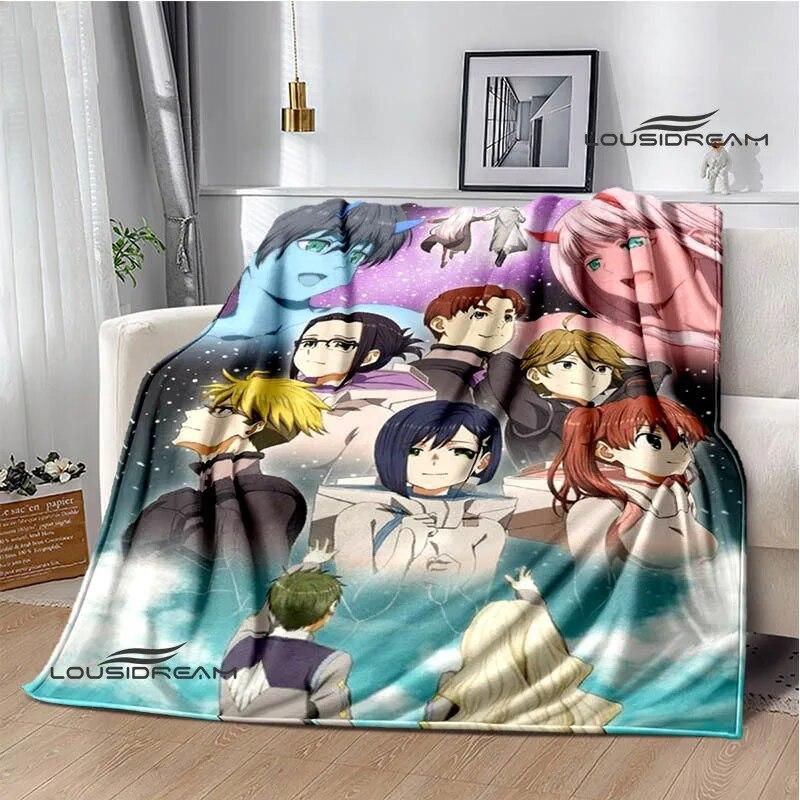 Одеяло «ДАРЛИНГ во Франксе» с героями мультфильмов, фланелевое теплое одеяло, мягкое и удобное одеяло, одеяло для пикника, подкладка для кровати, подарок на день рождения