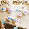 3Pcs/Set Cartoon Animal Pattern Suction Cup Spinner Toys Cartoon Animal Spinner  Baby Bath Time