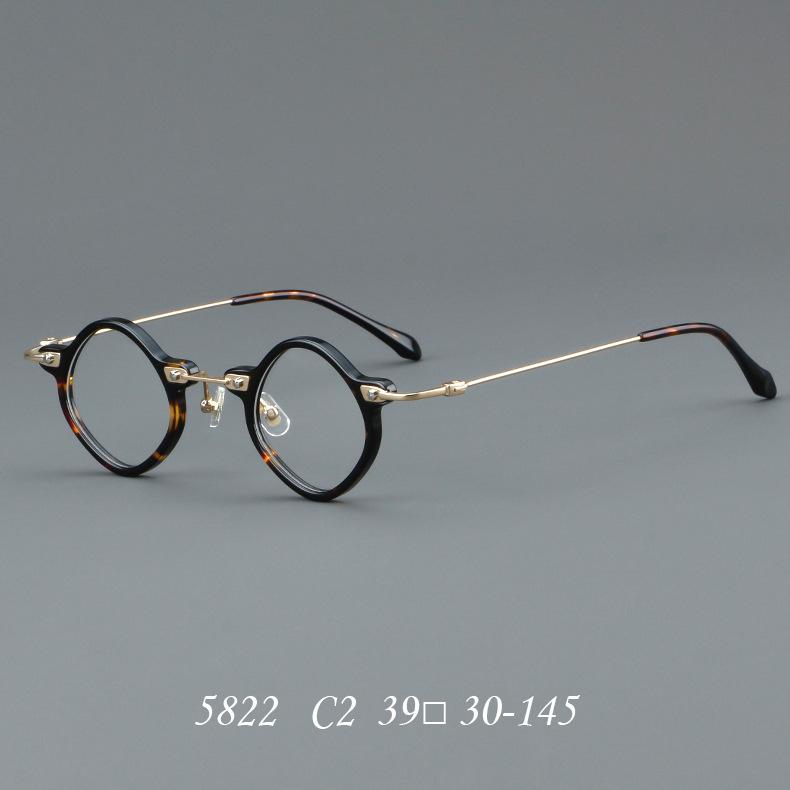 Lady Men's New Retro Clear Eyeglass Frames Fashionable Rhombus Optical Spectacle Solid Colorful Acetate Trendy Optical Glasses