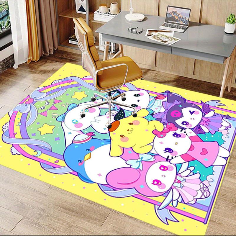 Kawaii Friends Pastel Land Carpet For Playroom Bedroom Living Room Sofa Home Decorkids Game Area Rug Nonslip Floor Mat