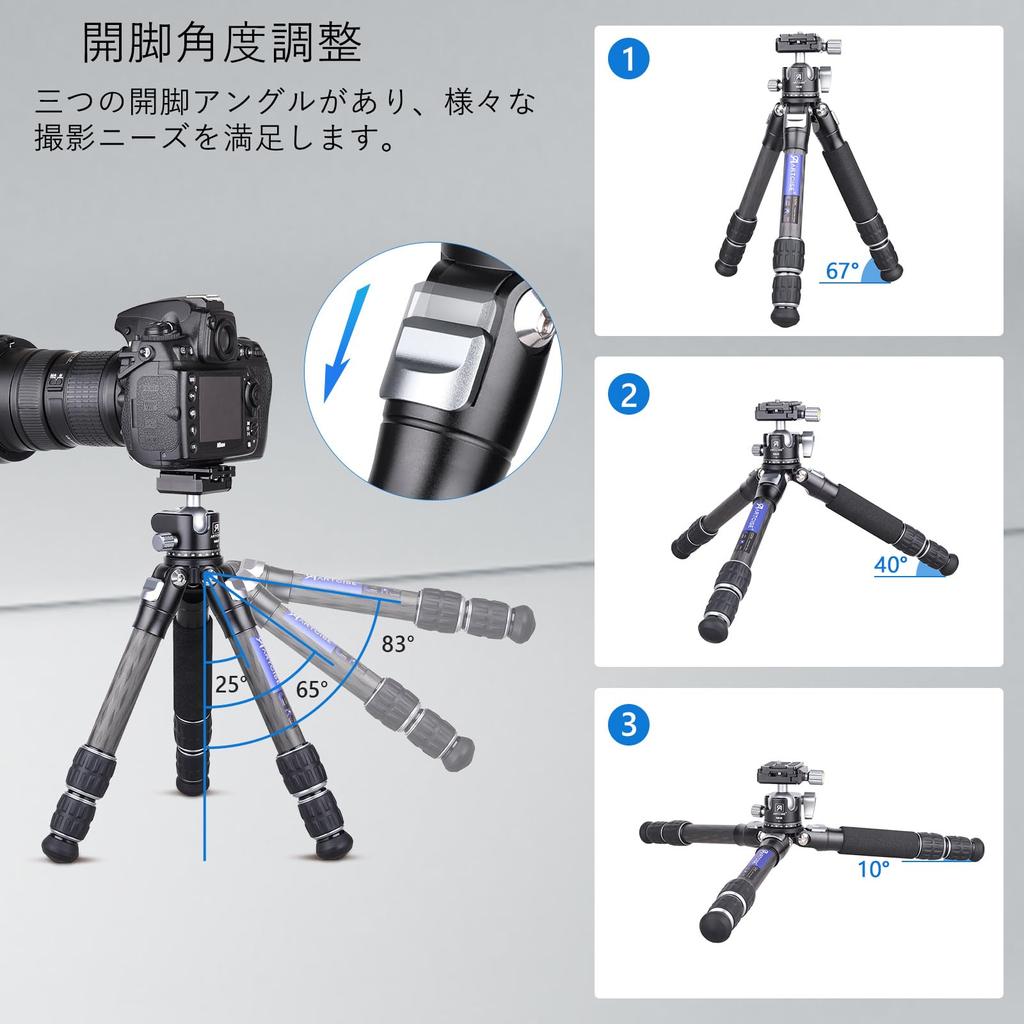 ARTCISE Tube Mini Carbon Tripod 28 мм с шаровой головкой и низким центром тяжести, удобный для камеры настольный штатив с ЧПУ, совместимый с включает в себя хранилище для груза