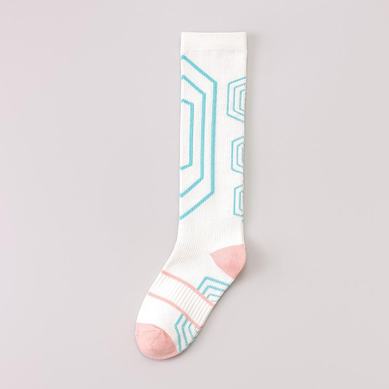 Длинные носки из чистого хлопка для фитнеса, бега, прыжков со скакалкой, спортивные носки для занятий в помещении пилатесом, йогой, компрессионные тонкие носки для голени