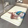 Animation C-Curious George Floor Mat Soft Flannel Entrance Door Mat Non Slip Absorbent Bathroom Bedroom Floor Rug