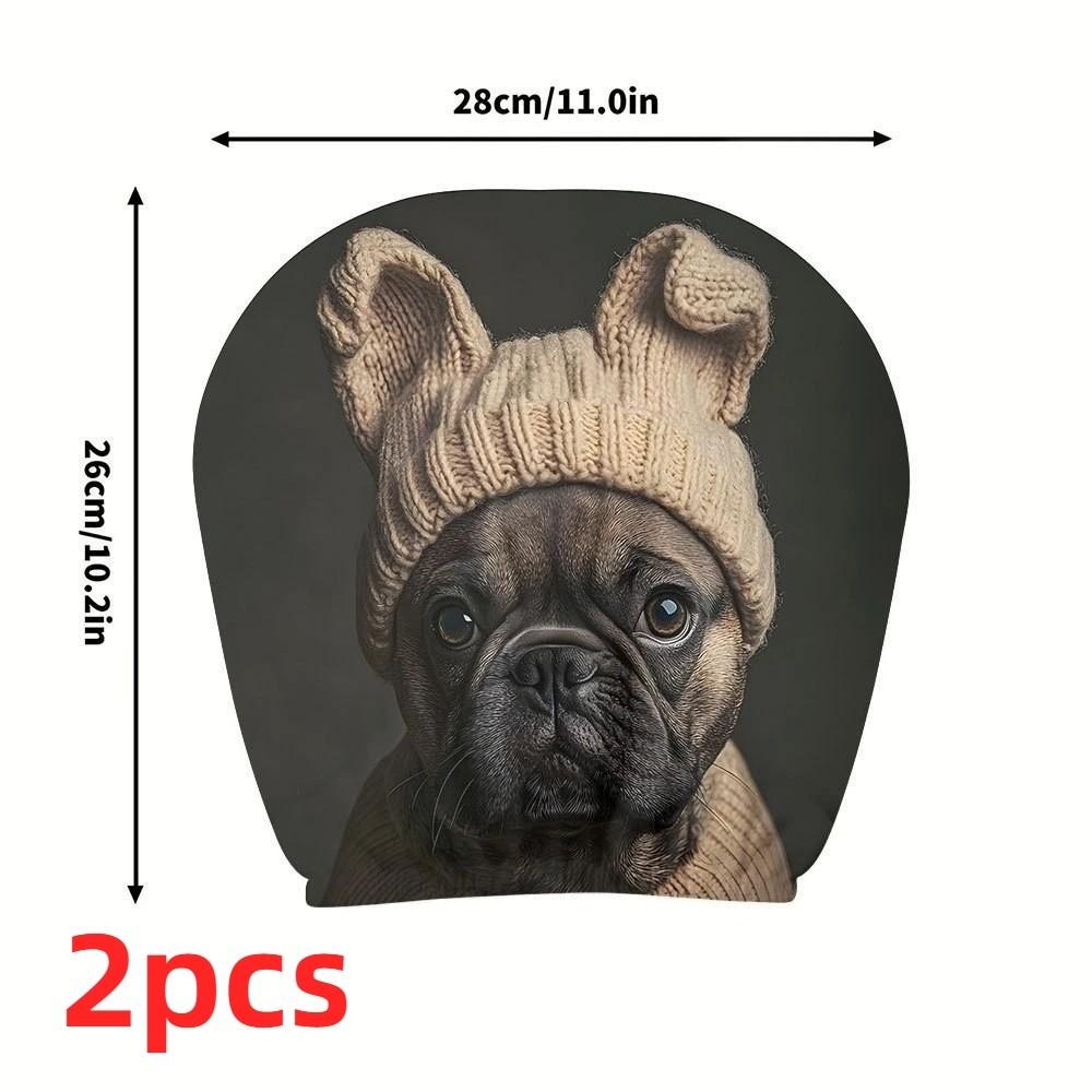 Cartoon Car Headrest Covers Exaggerated Car Seat Headcover Car Pillowcase Gift for Car Lover