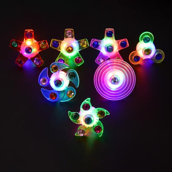 Spinning Top Luminous Ring Wrist Band Adjustable Portable Fidget Spinner Toy Bracelet