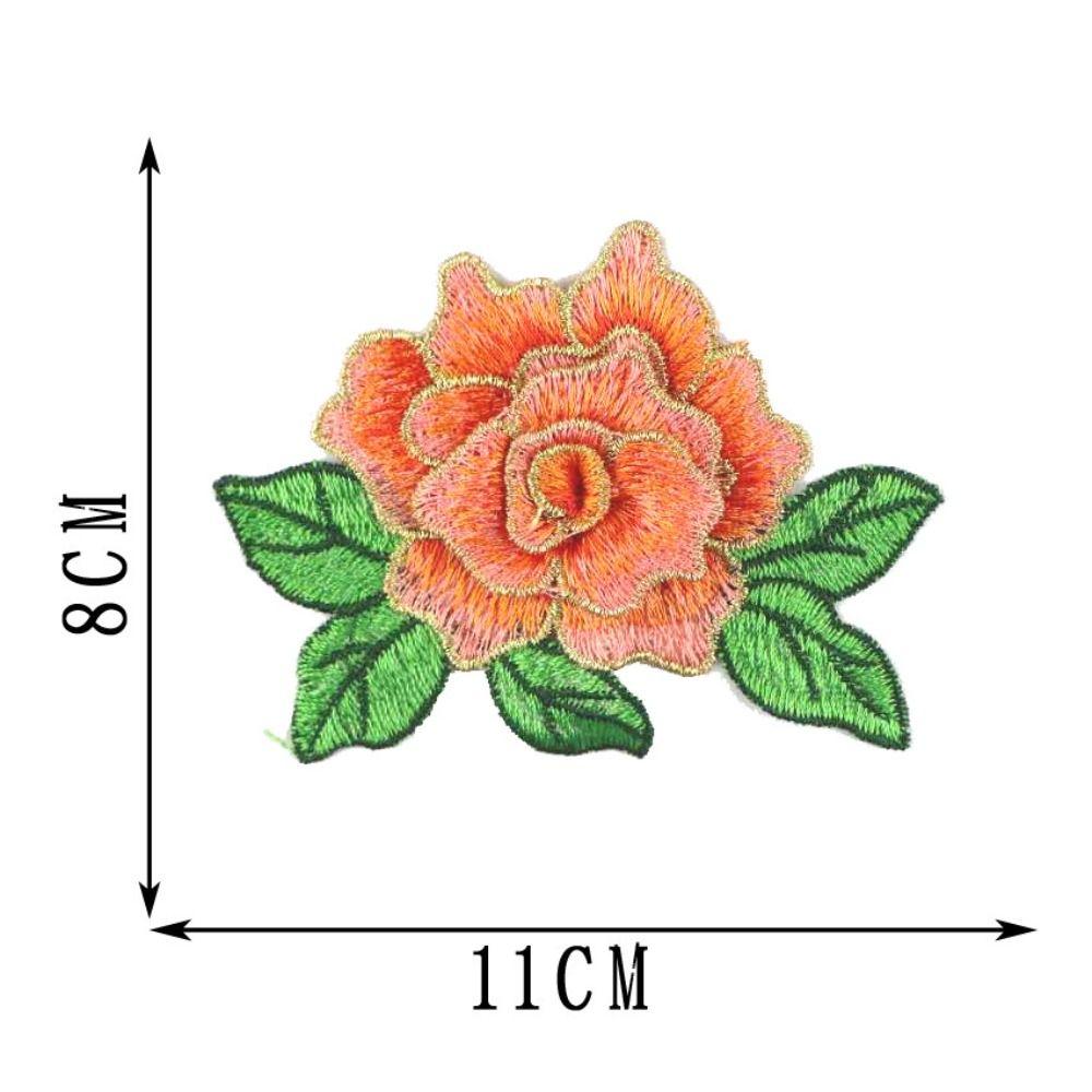 DIY Handmade Embroidery Flower Patch Polyester Fiber Floral Patches Embroidery Repair Patch Jeans
