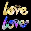 Colorful Love LED Light Luminous Cake Decoration Light Valentine's Day Decoration Lamp  Wedding