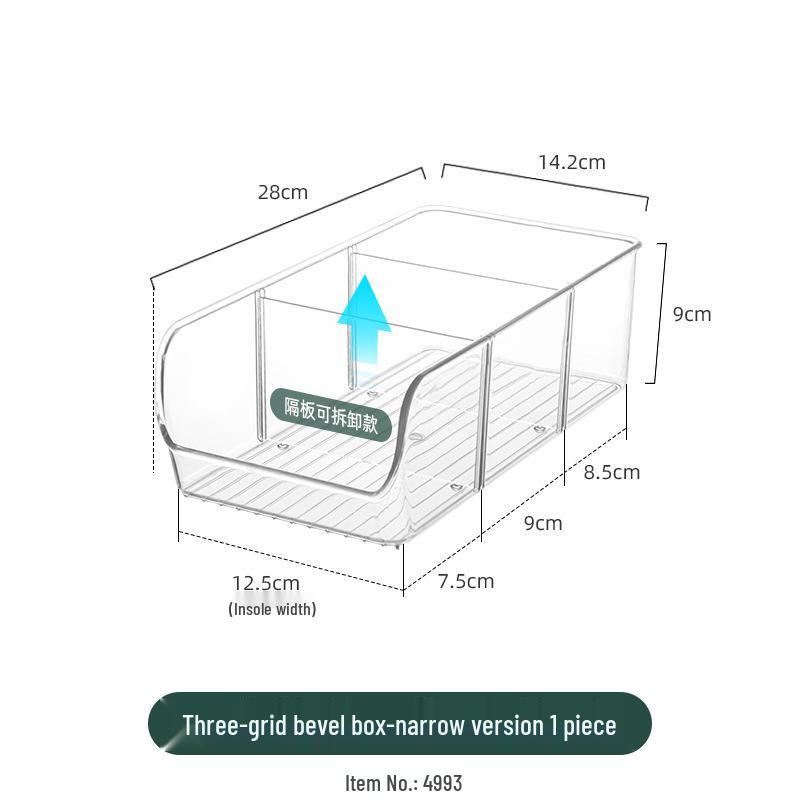 Transparent Kitchen Cabinet Organizer and Under-Sink Storage Box for Snacks and Sundries
