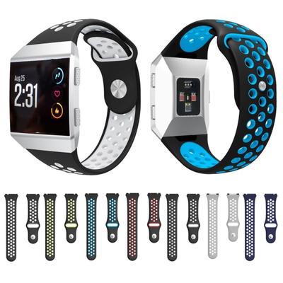 Для Fitbit Ionic Дышащий двухцветный силиконовый ремешок для часов