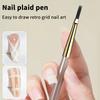 3Pcs Nail Art Brush Checker Nail Drawing Painting Line Brush Nail Art Tool Acrylic Painting Brushes Diy Design Manicure Tools