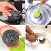 20 шт. стальная проволочная шариковая щетка с ручкой щетка для мытья кастрюль щетка для мытья посуды проволочная шариковая щетка для кухни губки для мытья посуды