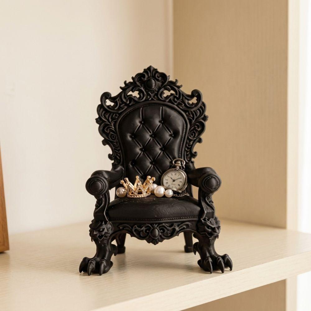 Dark Style Luxury Throne Stand Vintage Figure Throne Seat Figure Collectors